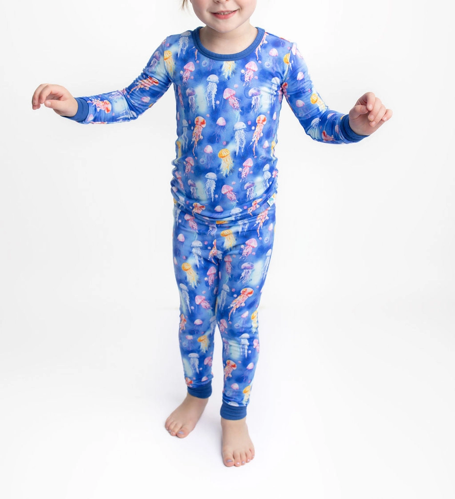 So Stinging Cute Jellyfish Kids Bamboo Pajamas Lillies