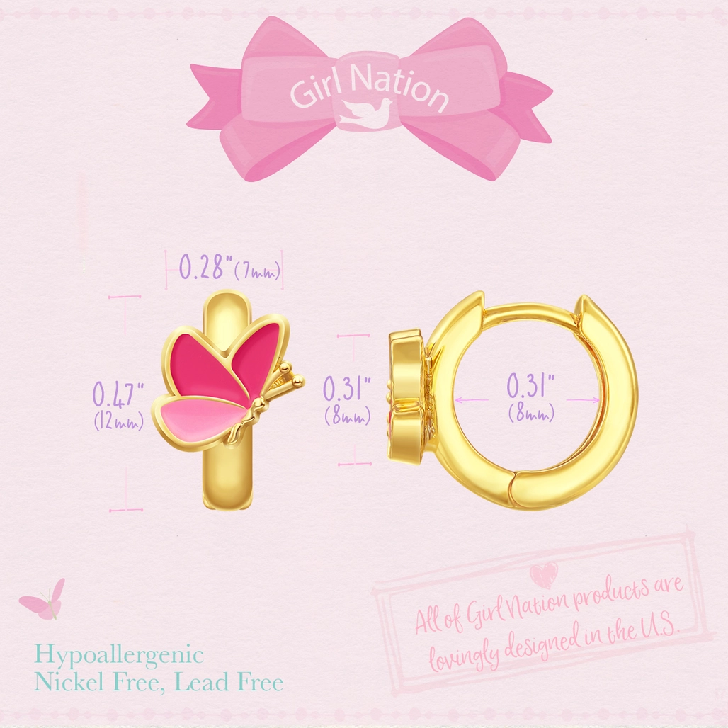 Butterfly Earlets 18K Gold Plated Earrings