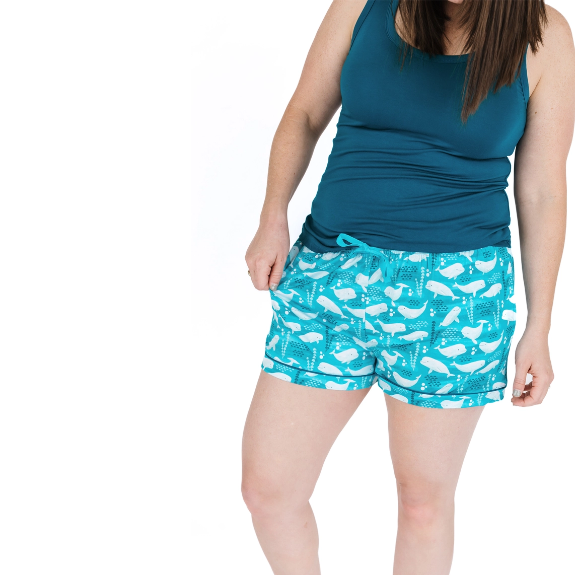Women’s Beluga Whale Bamboo Pajama Shorts