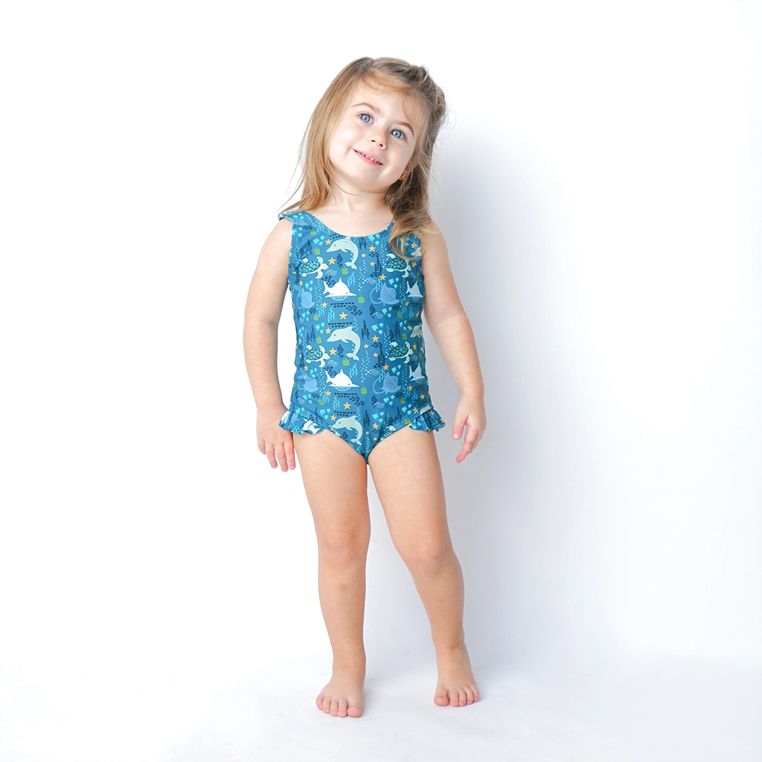 Girls Sea Animals Swimsuit