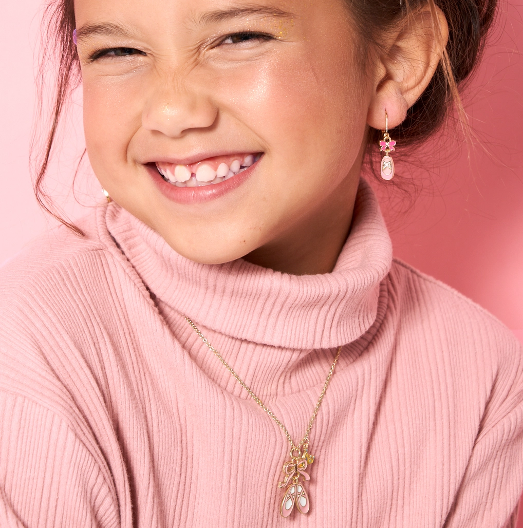 Crystal Ballet Shoes Dangle Earrings