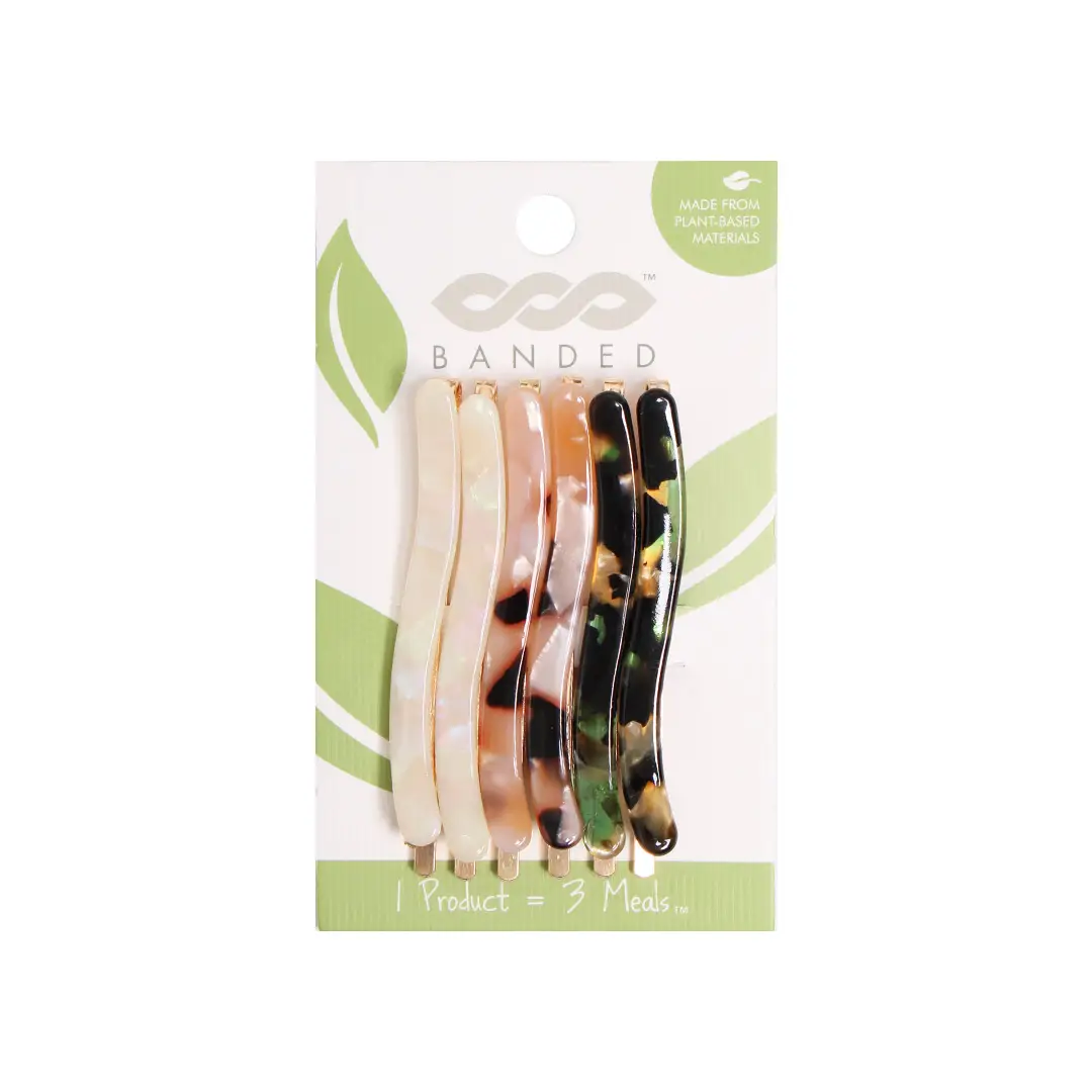 Cellulose Acetate Bobby Pins - Wild Forest