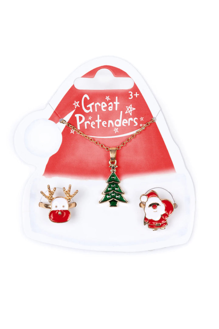 Girls Christmas Necklace & Ring