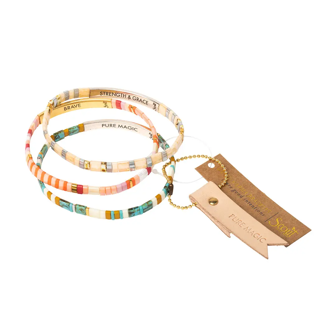 Good Karma Bracelet Brave -Pink/Gold