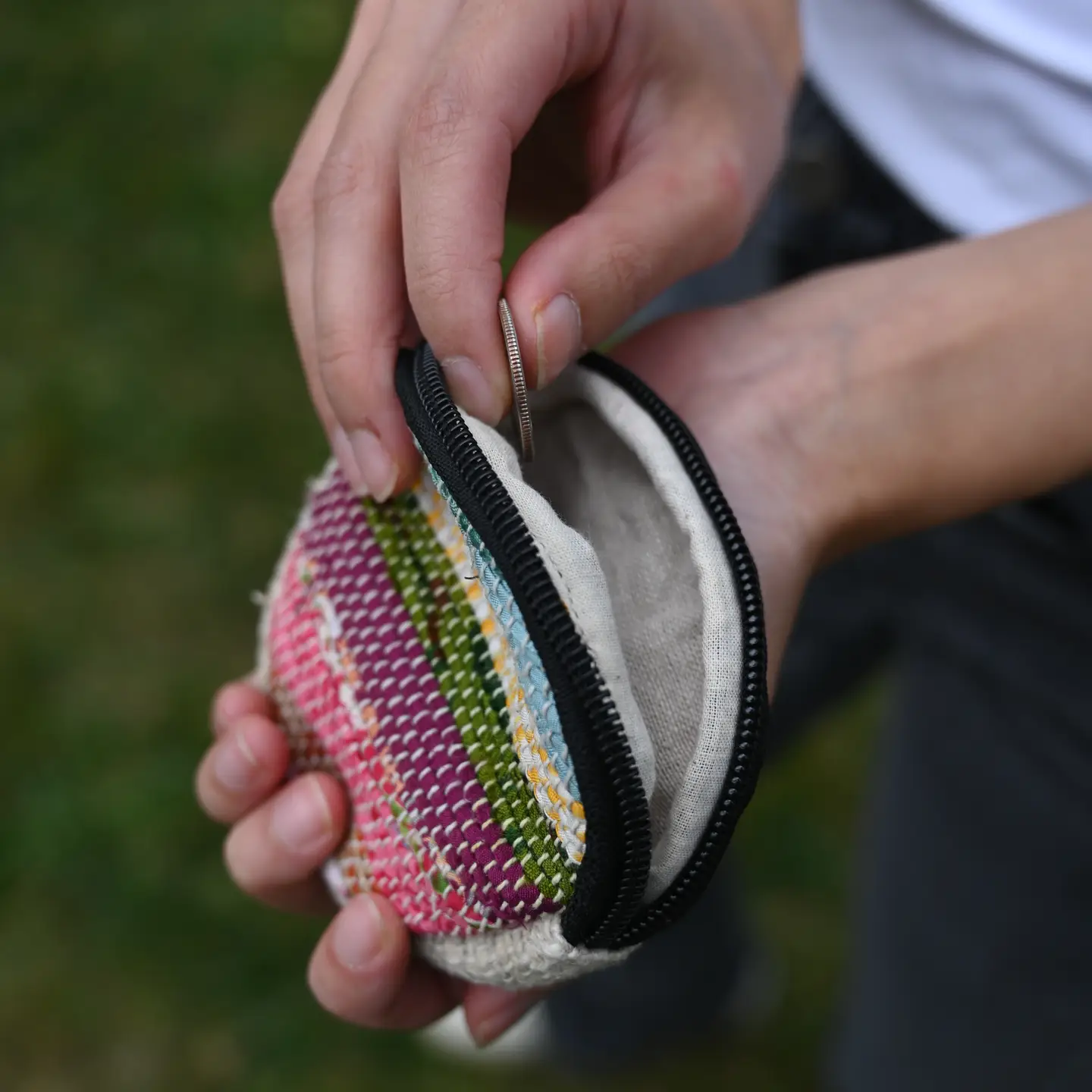 Circle Sari Coin Purse