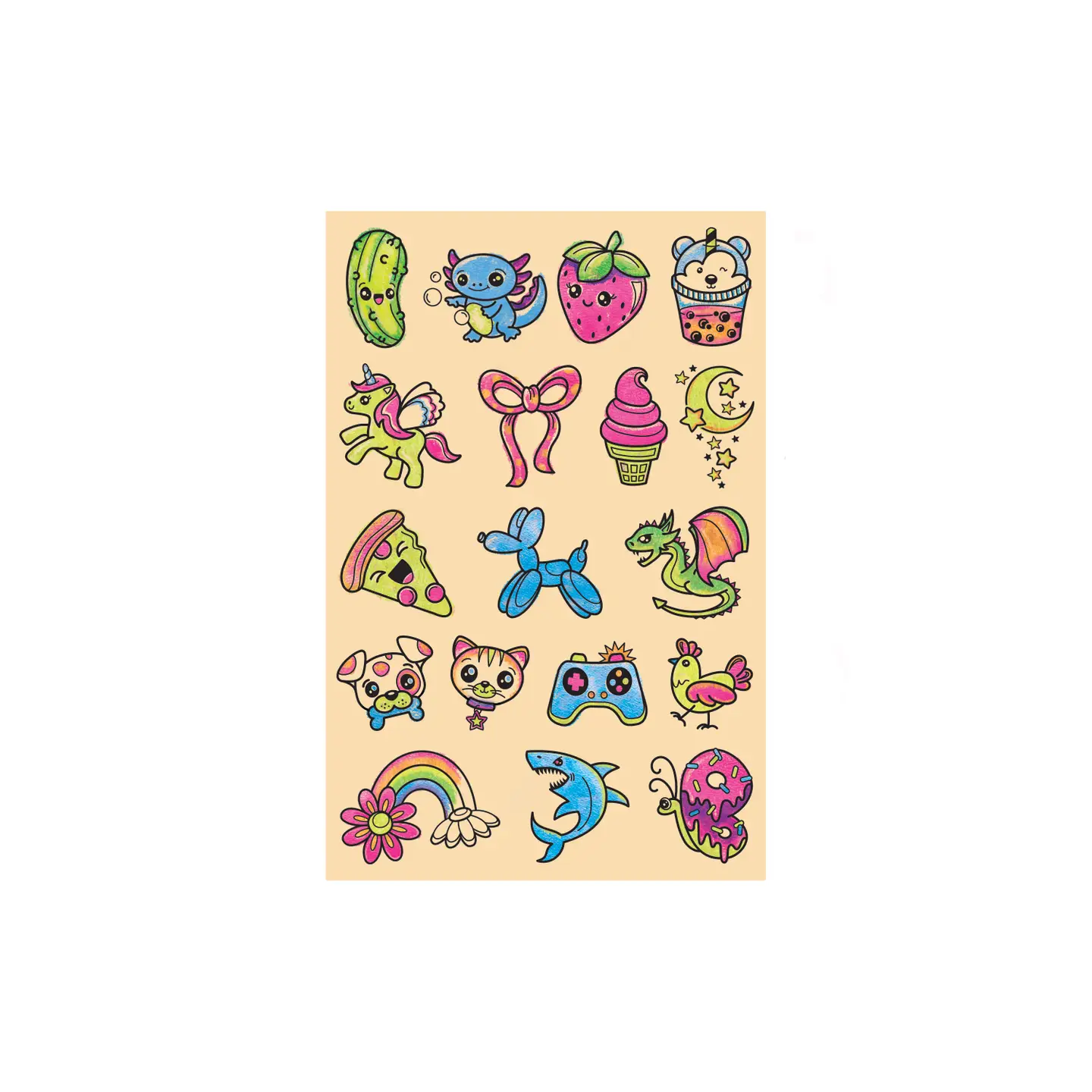 Color-In Neon Tattoos Kit