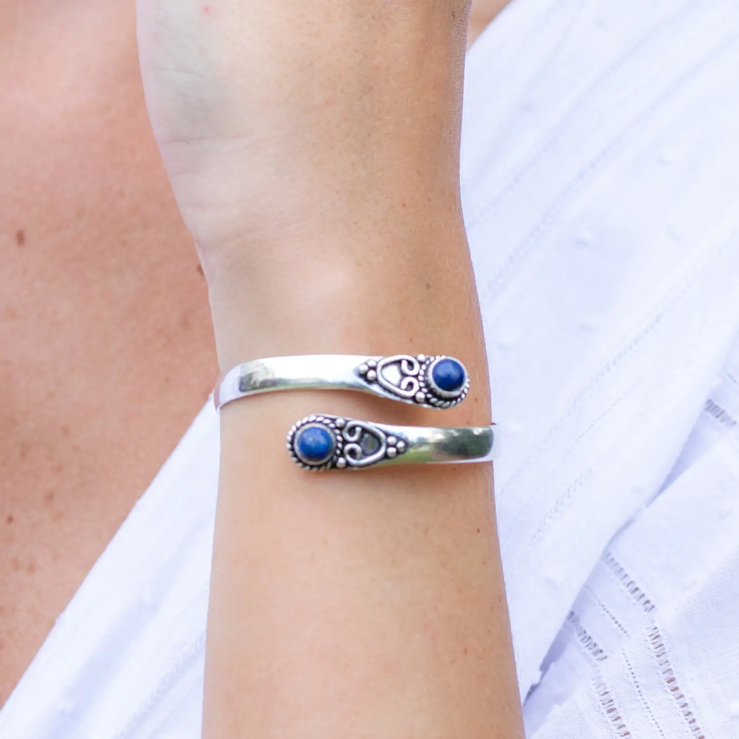 Tanvi Cuff Bracelet Silver Bangle
