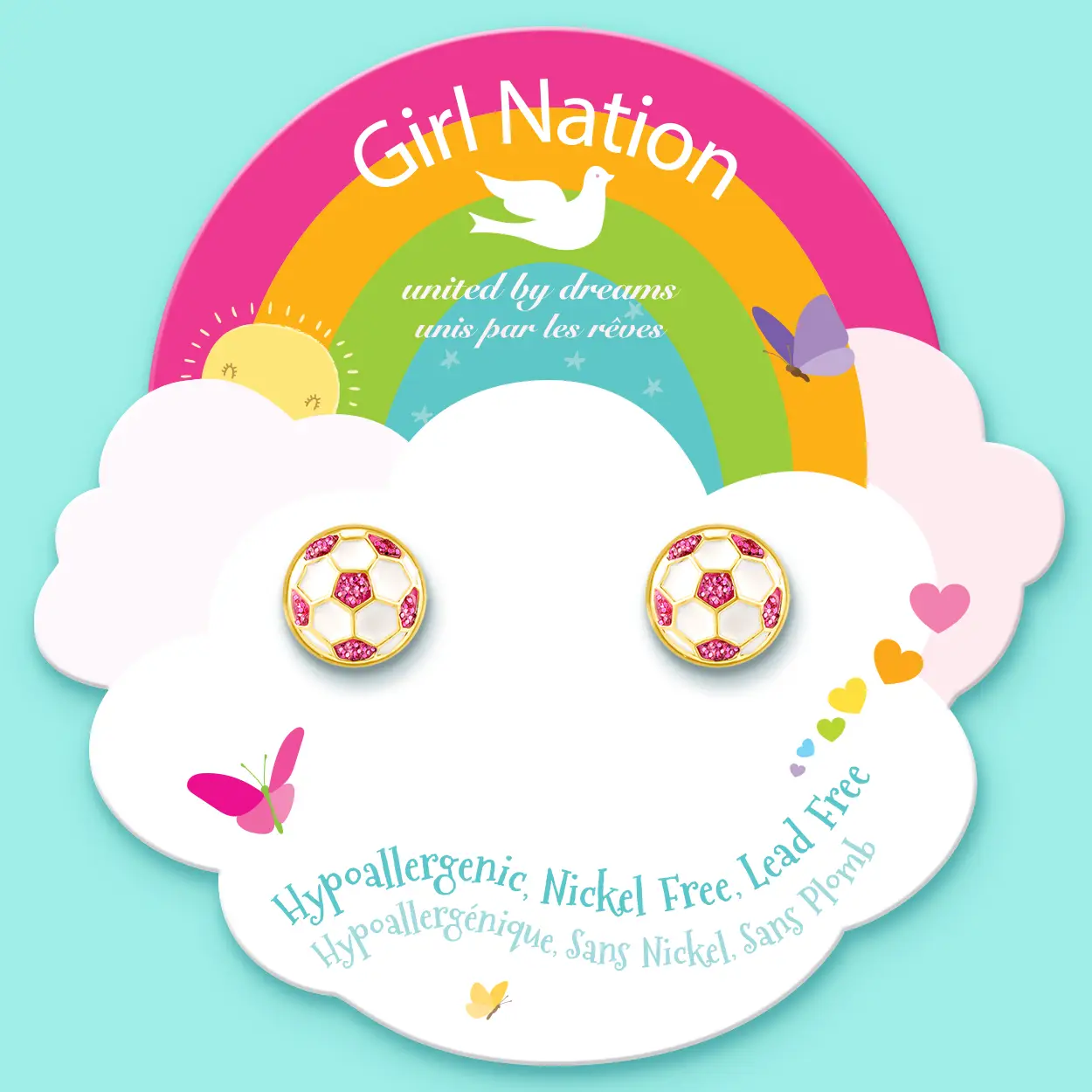 Soccer Ball Stud Earrings