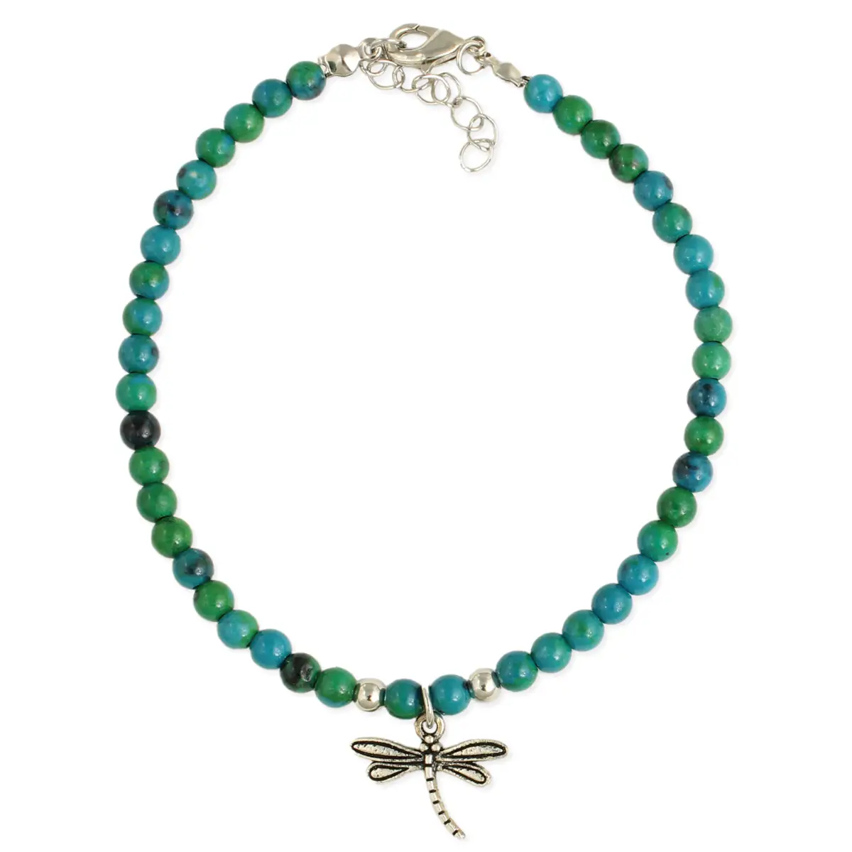 Dragonfly River Stone Anklet