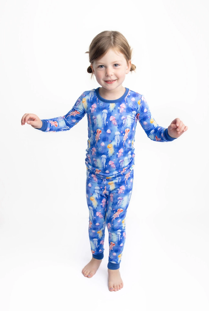 So Stinging Cute Jellyfish Kids Bamboo Pajamas