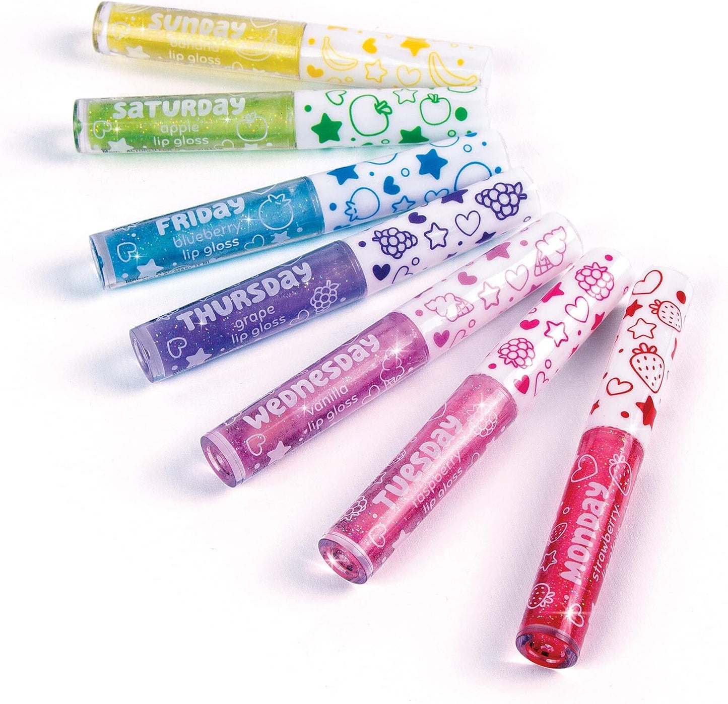 7 Days Glitter Lip Gloss Set