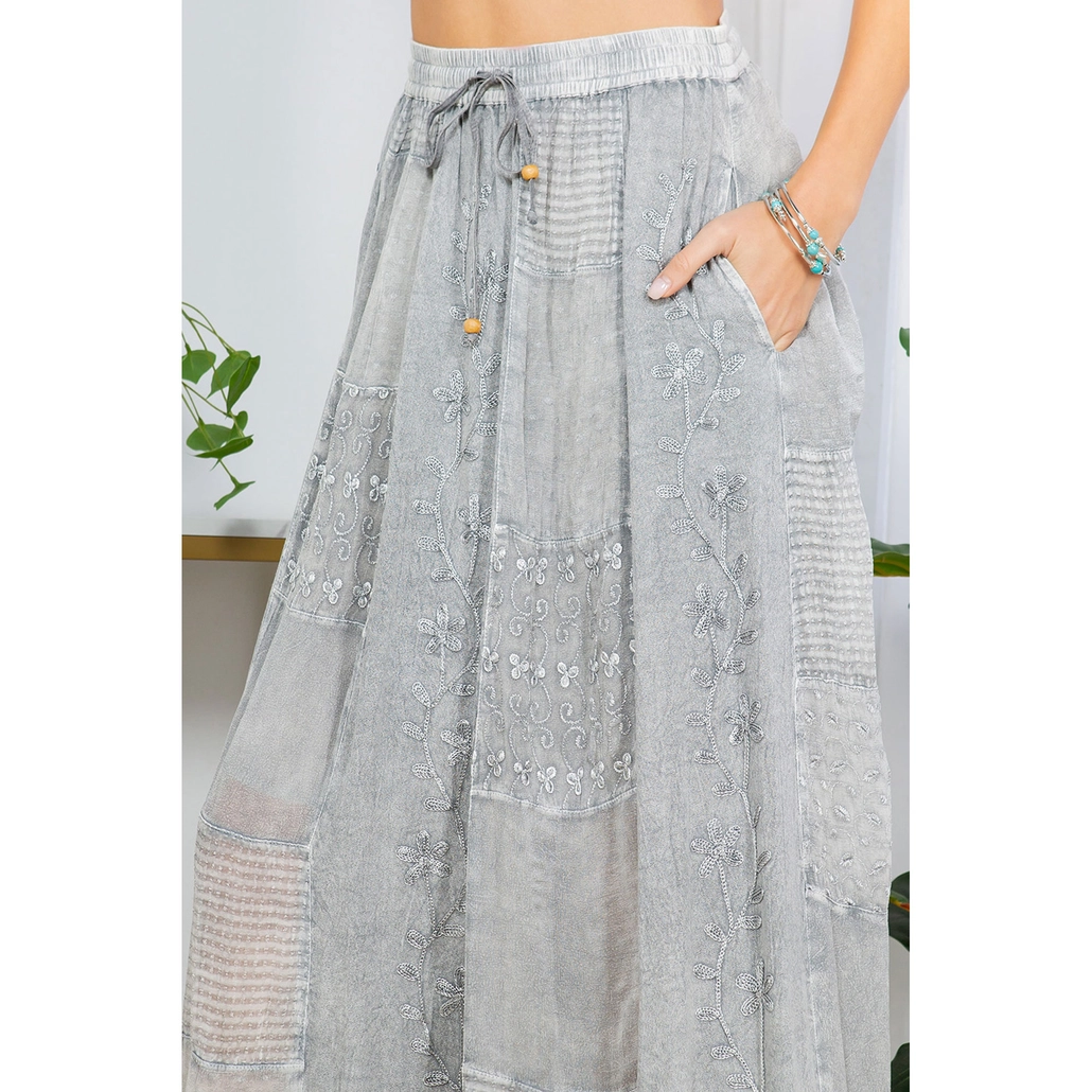 Gypsy Rhapsody Embroidered Skirt