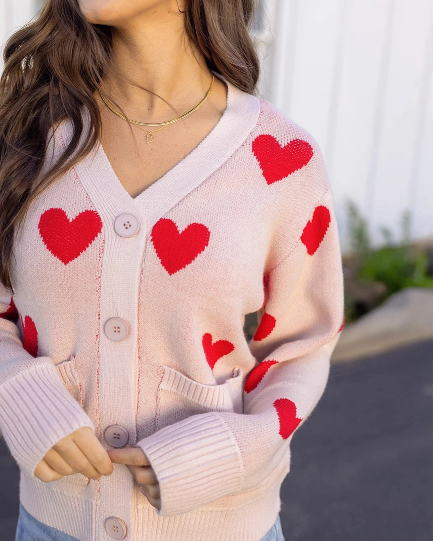 Knit Heart Cardigan
