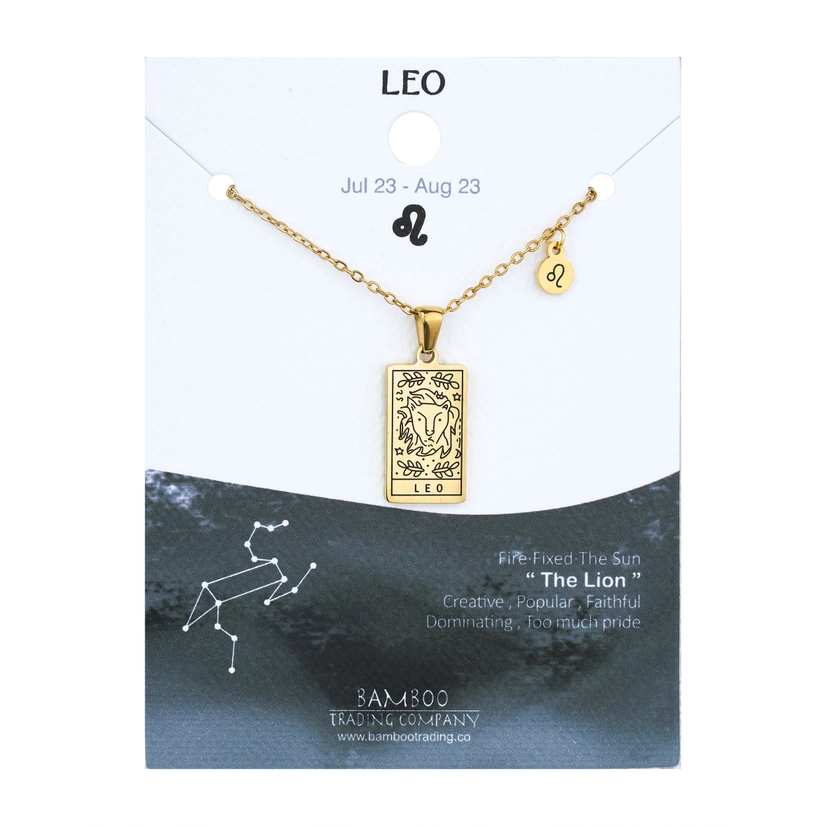 Engraved Zodiac Necklace