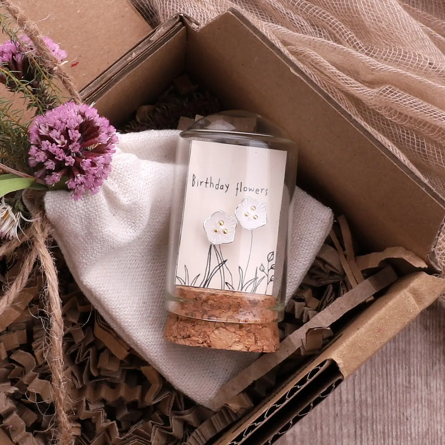 Birthday Flowers Earrings