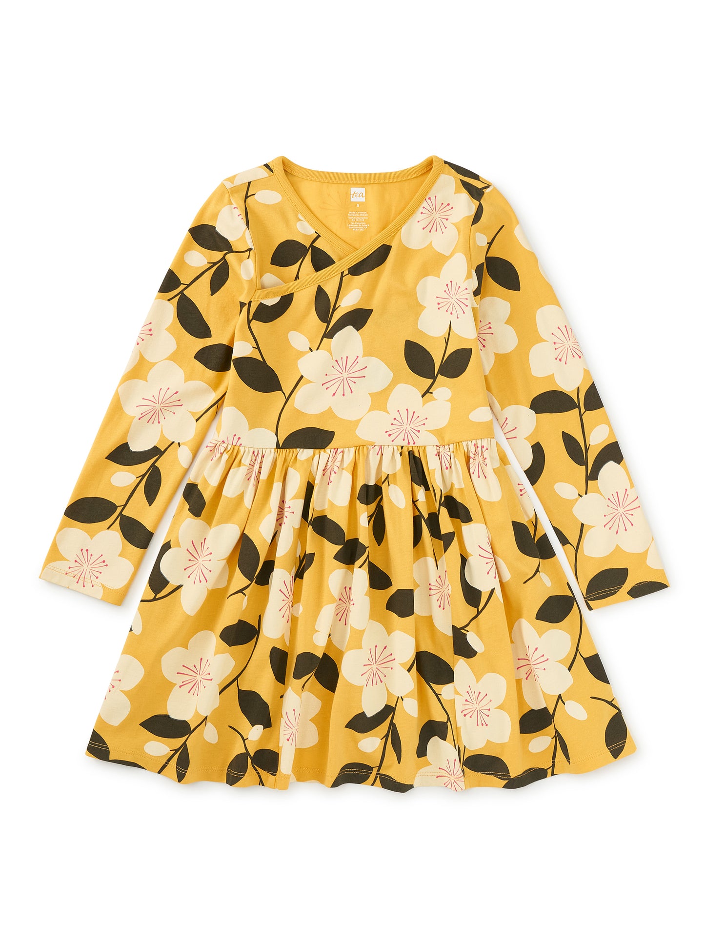 Girls Plum Blossom Wrap Dress