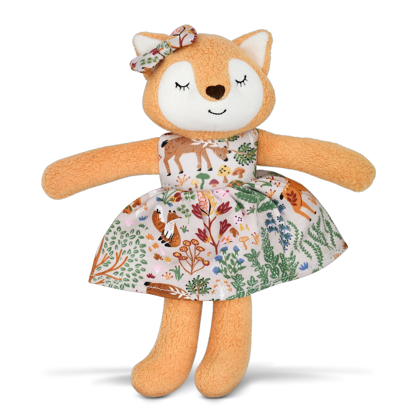 Little Fox in Boho Woodland Dress