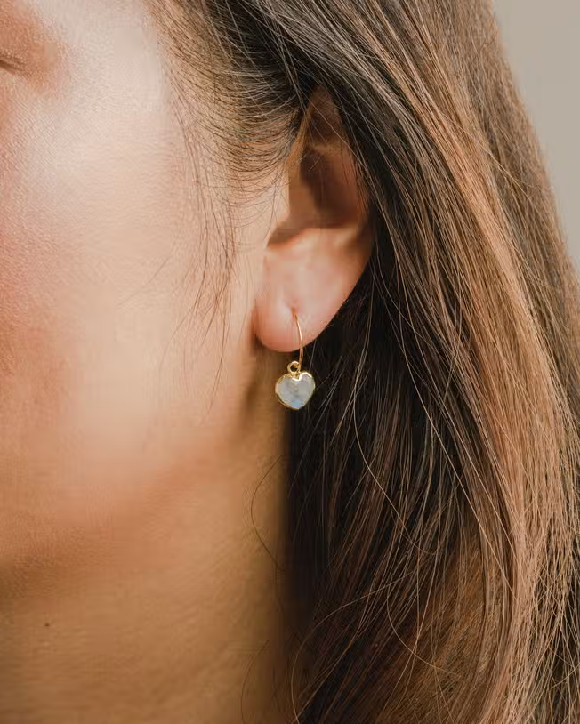 Conversation Heart Mini Hoop Earrings