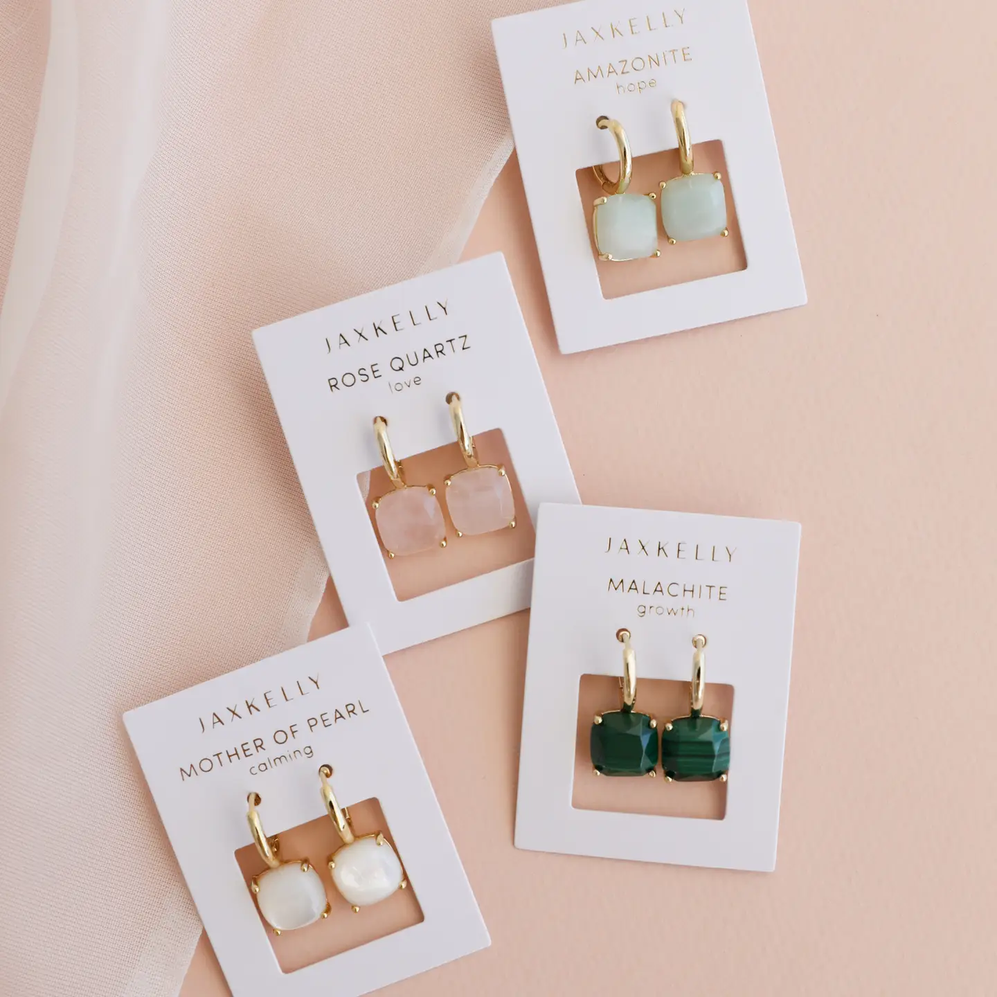 Rose Quartz Mini Drop Earrings