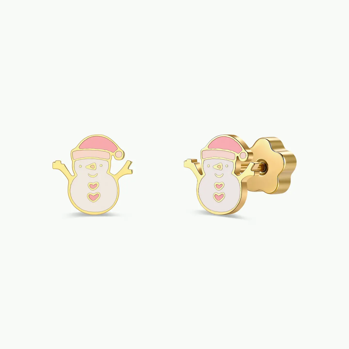 Snowman Flat Back Earrings