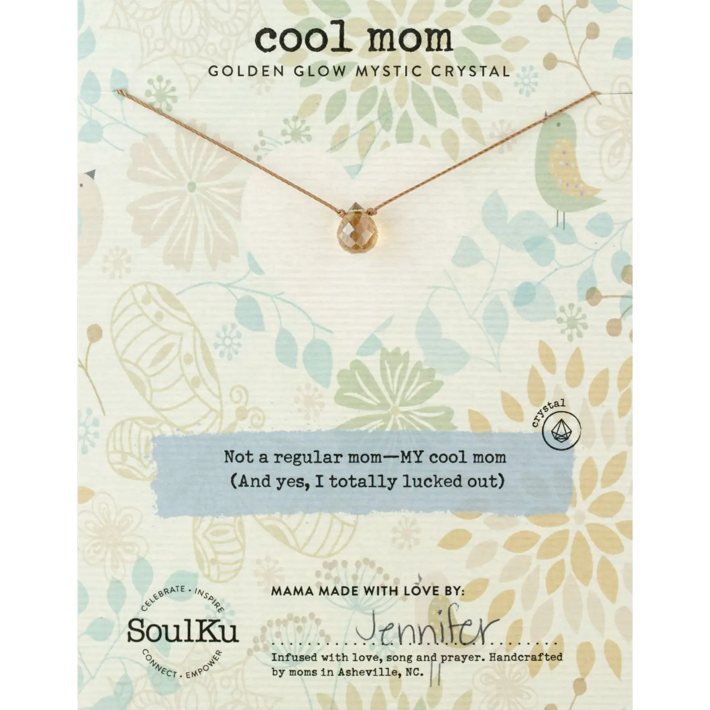 Cool Mom Golden Glow Mystic Crystal Necklace