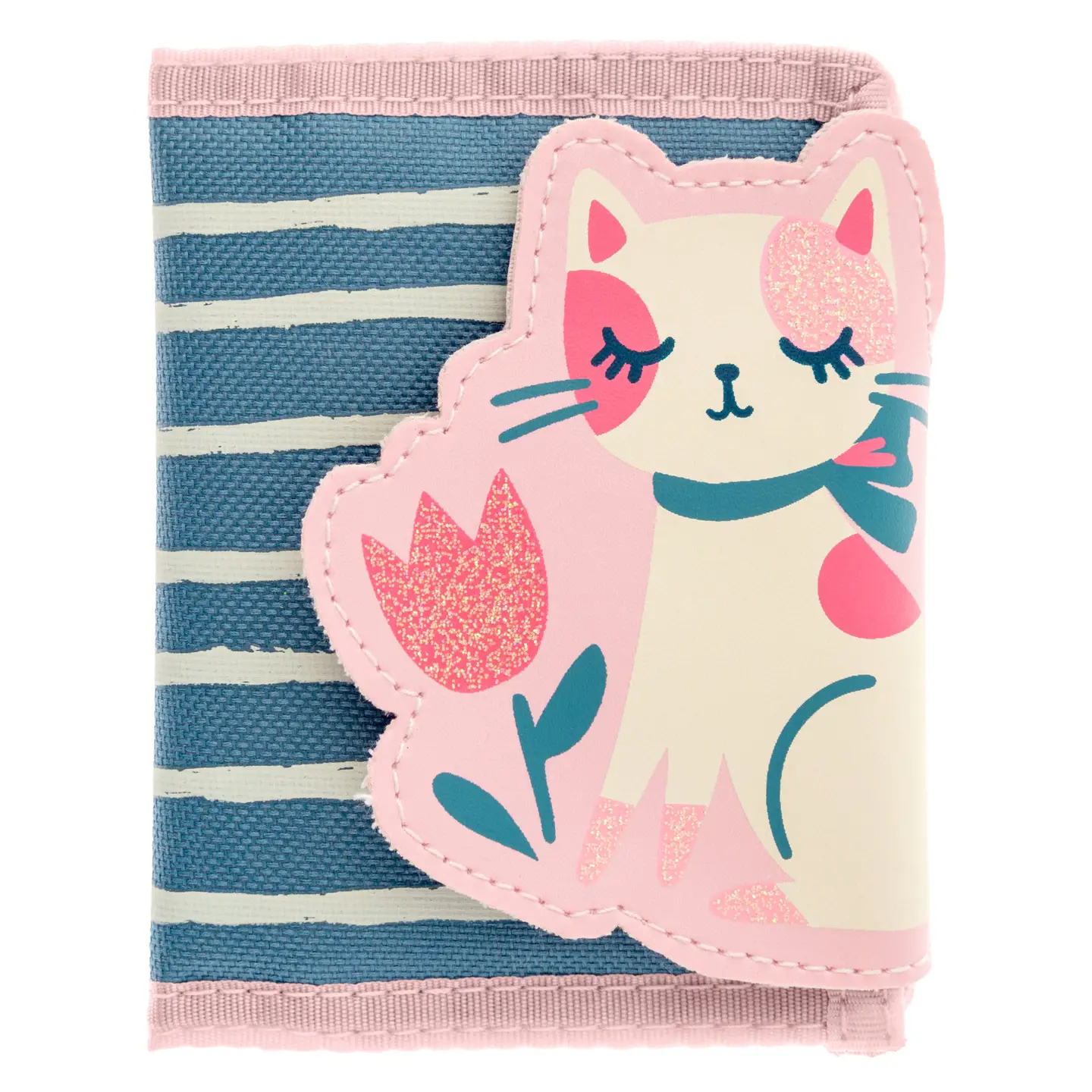 Kids Trifold Wallet - Pink Cat