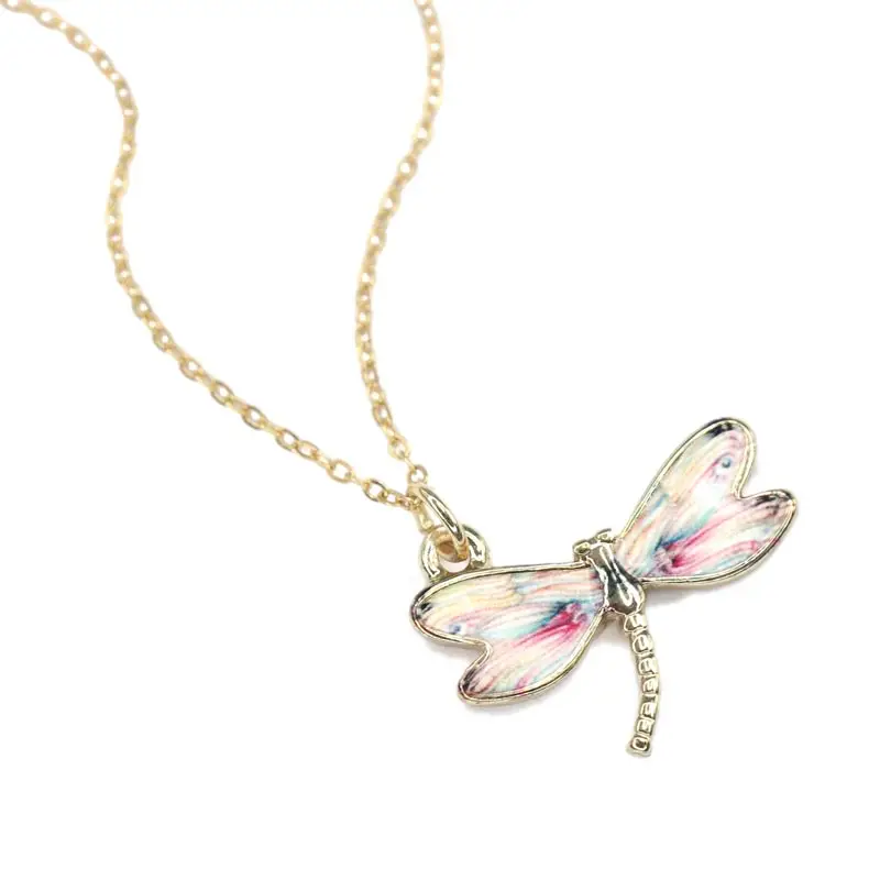 Free Spirit Dragonfly Necklace White - Peace