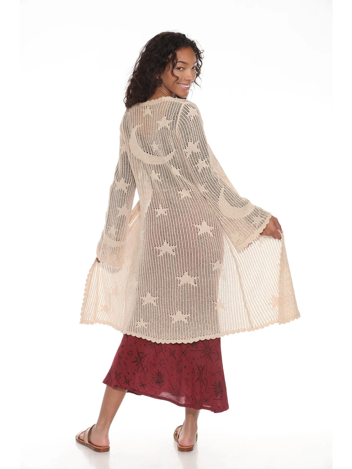 Celestial Lacy Longline Hoodie