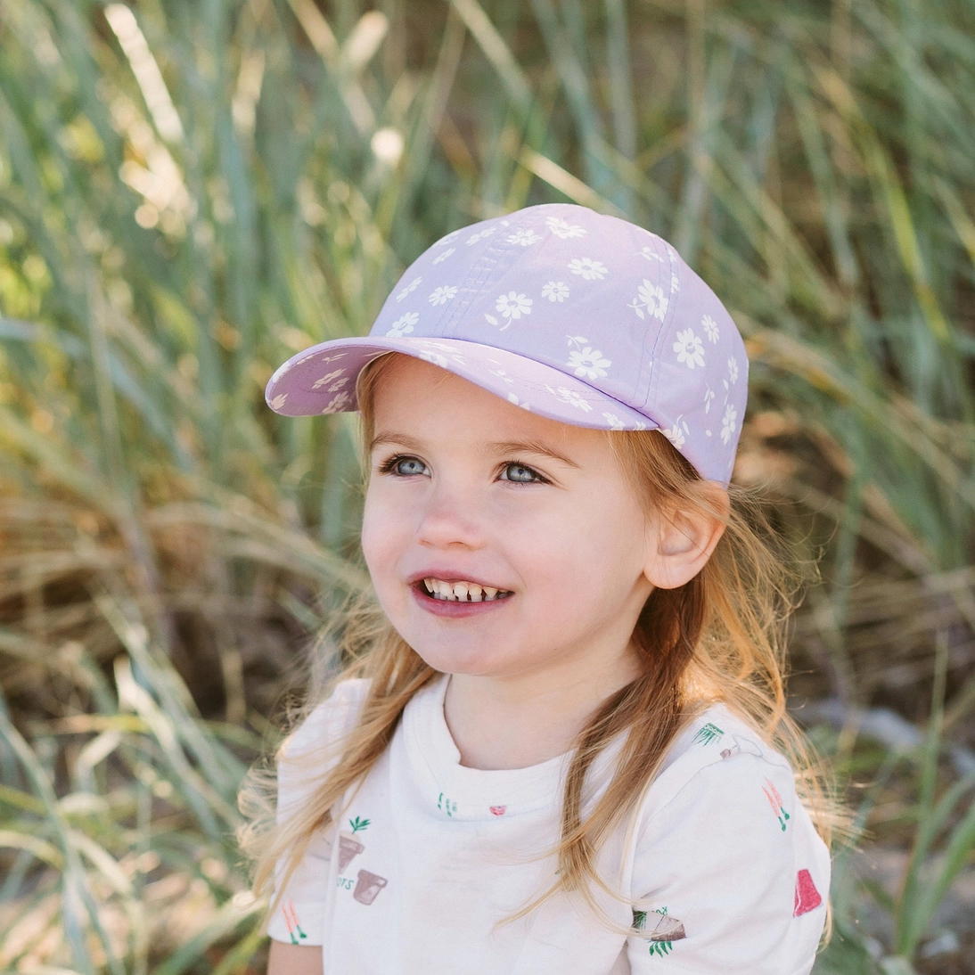 Kids Purple Daisy Baseball Cap