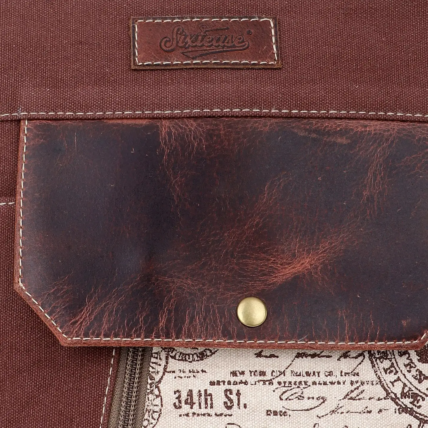 Women's Square Crossbody Bag - Script Print