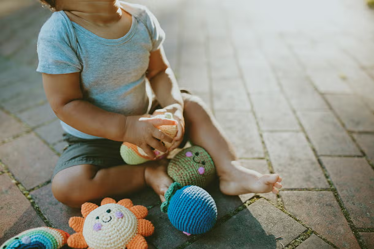 Friendly Sun Knit Rattle