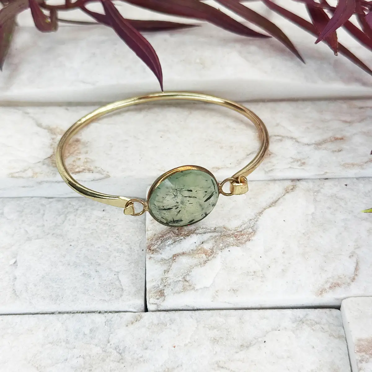 Semi-Precious Bangle Bracelet