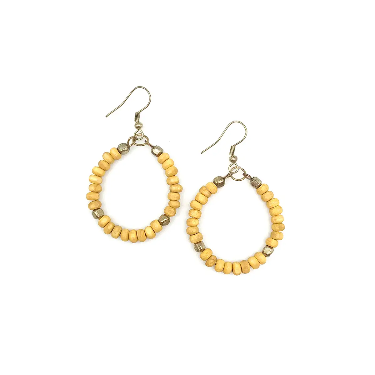 Chromatic Beaded Hoop Earrings