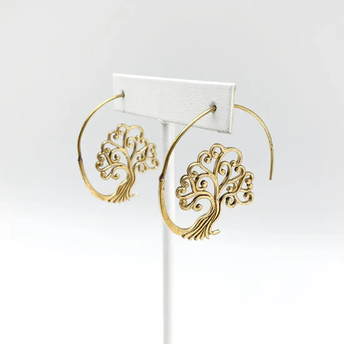 Open Hoop Tree of Life Gold