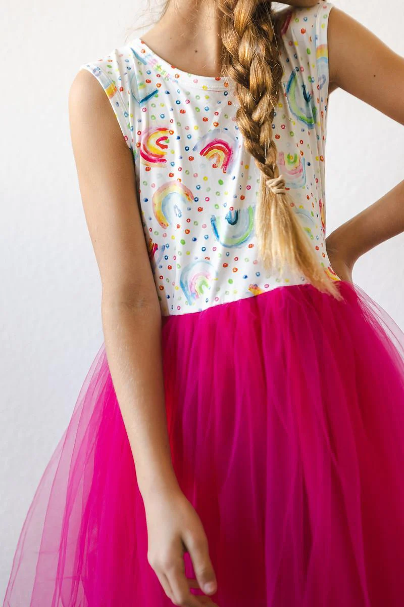 Rainbow Dot Tutu Dress