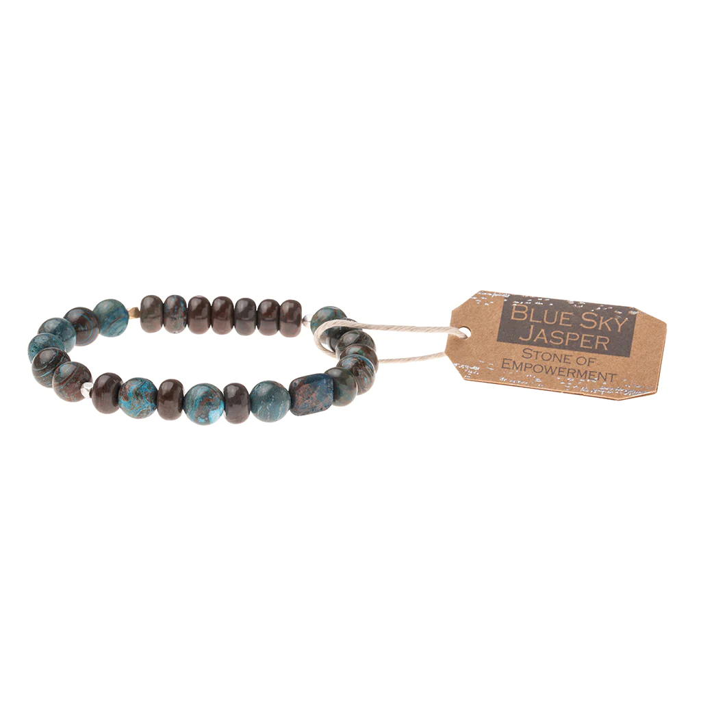 Stone Bracelet Blue Sky Jasper for Empowerment