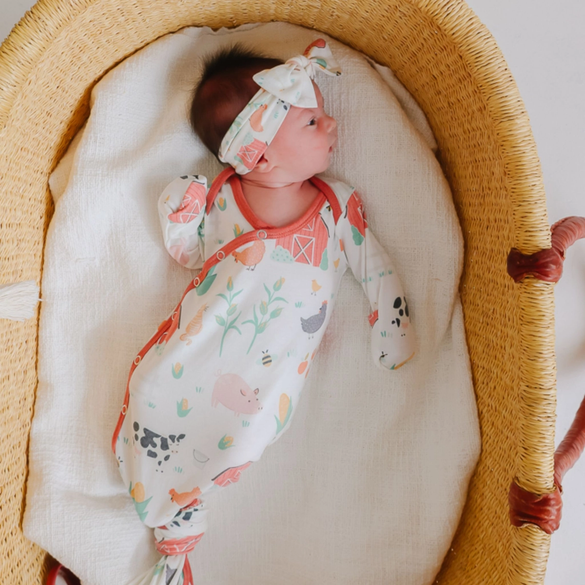 Farmstead Newborn Knotted Gown
