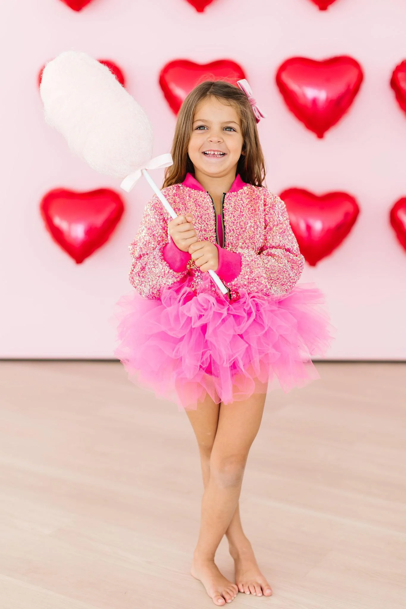 Girls Hot Pink Sequin Jacket