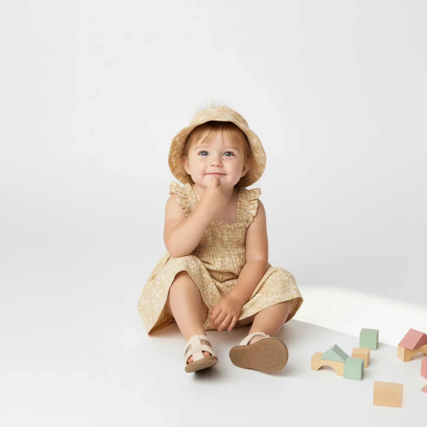 Yellow Blossom Organic Bucket Sun Hat