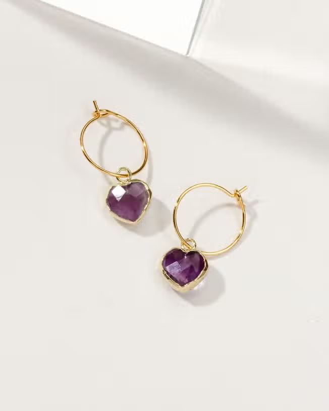 Conversation Heart Mini Hoop Earrings