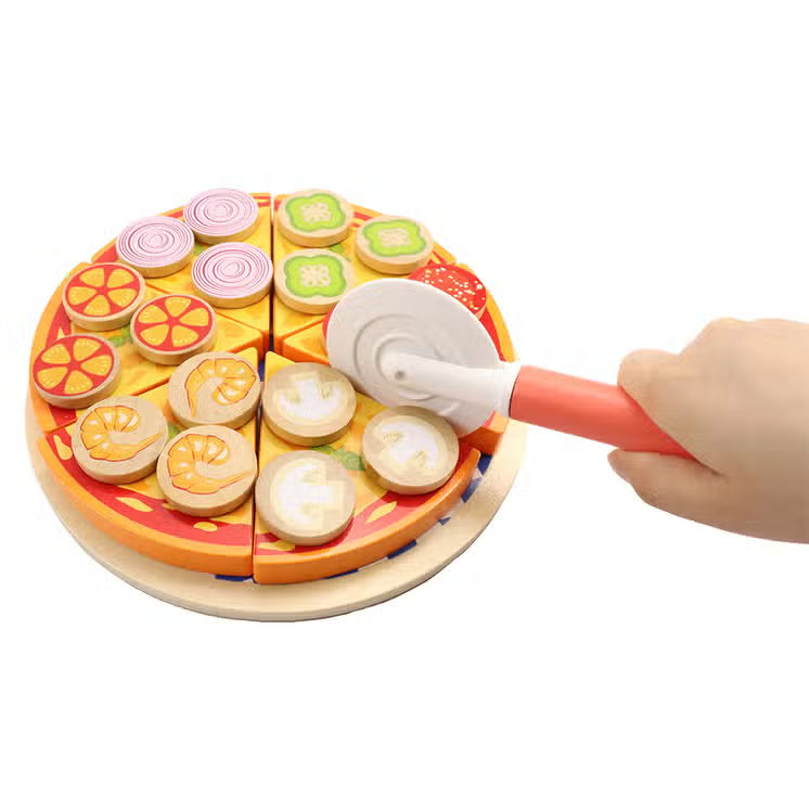 Wood Pizza Play Set
