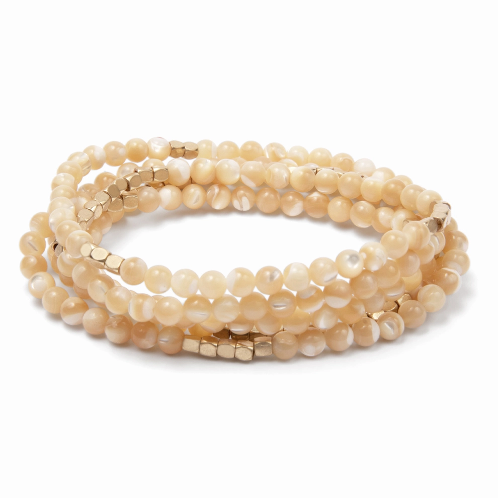 Stone Wrap Bracelet Mother of Pearl