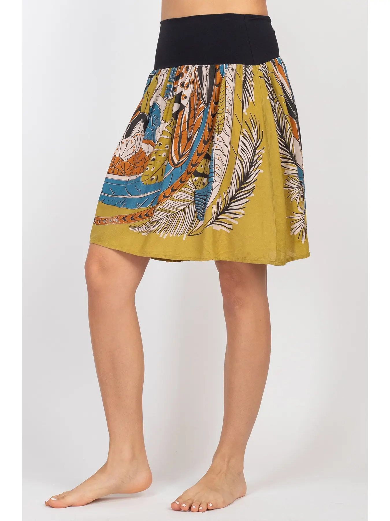 Feather Midi Skirt