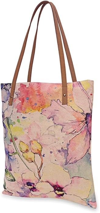 Orchid Book Bag Tote