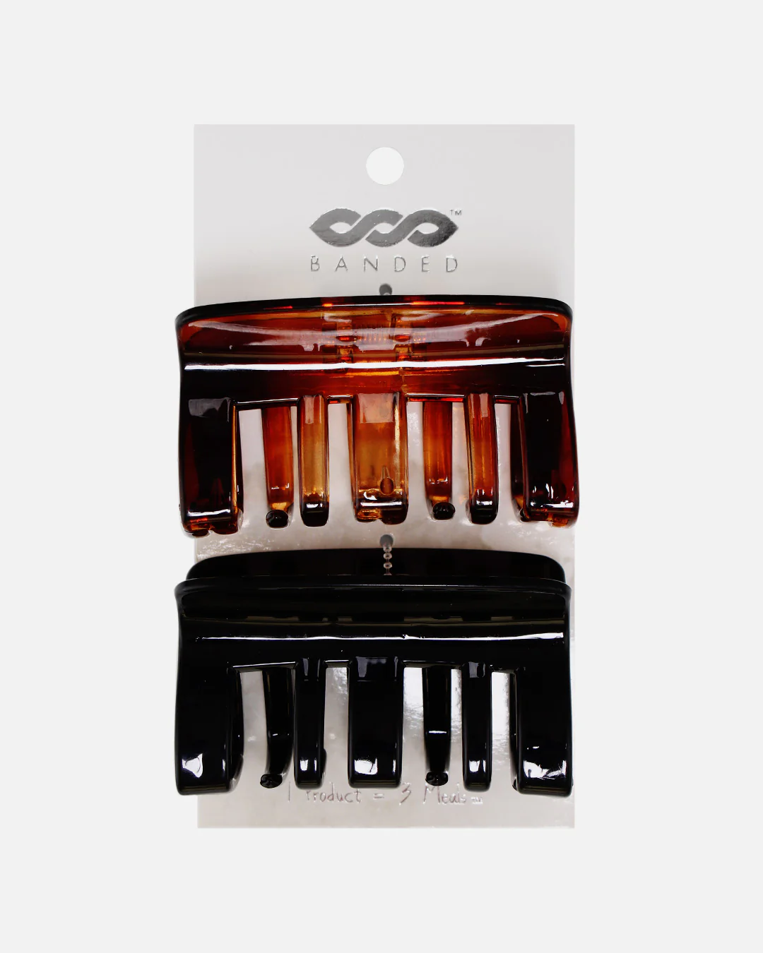 So Chic Rect Claw Clips 2pk