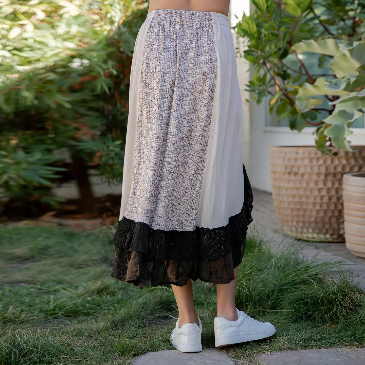 Whimsical Mid-Length Ruffle Skirt