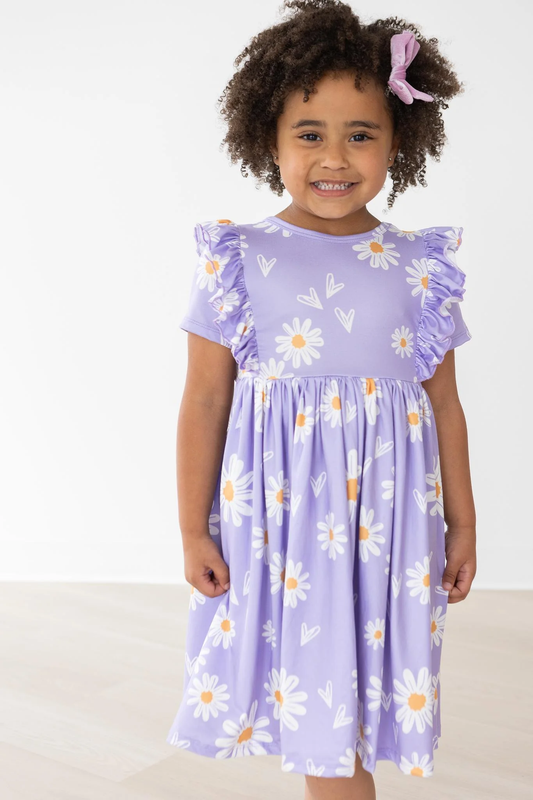 Girls I Heart Daisies Twirl Dress