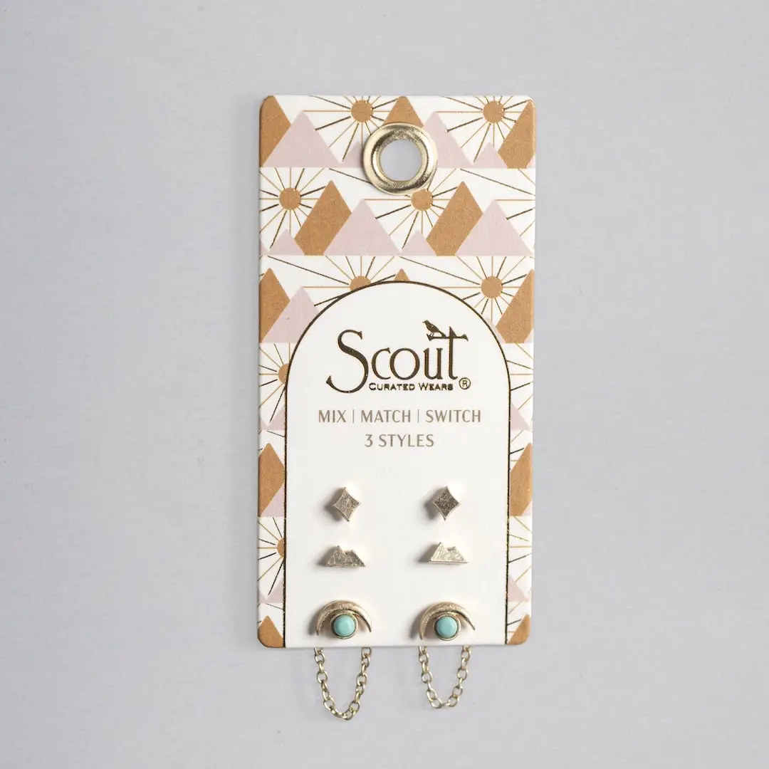 Stud Trio Ear Jacket Set