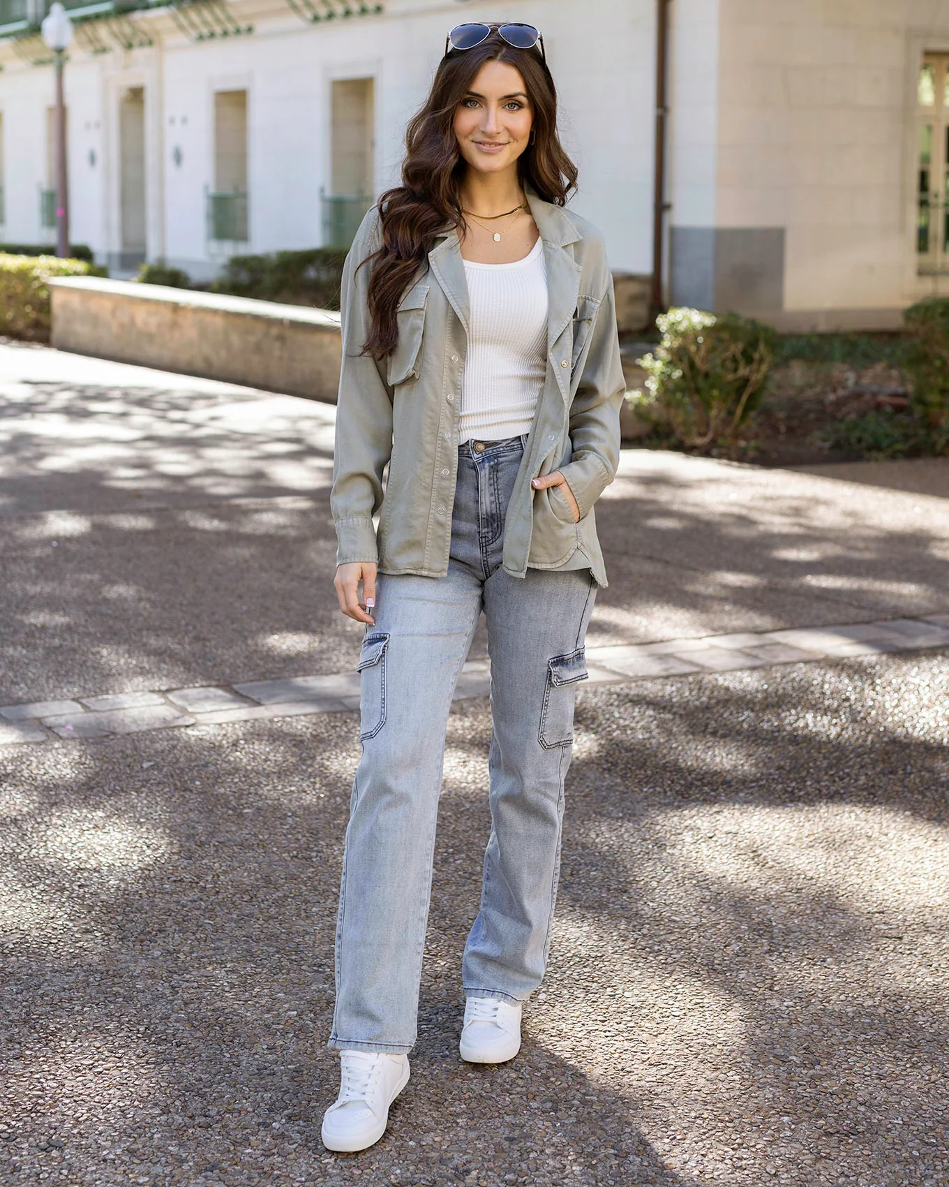 Tencel Utility Shirt Jacket
