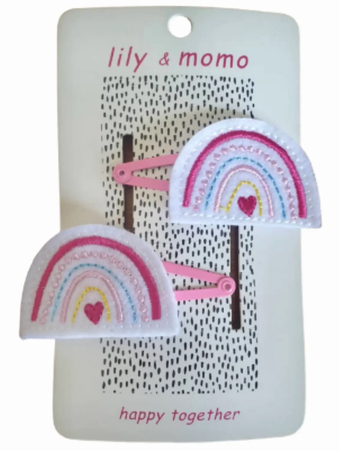 Heart Rainbow Hair Clips